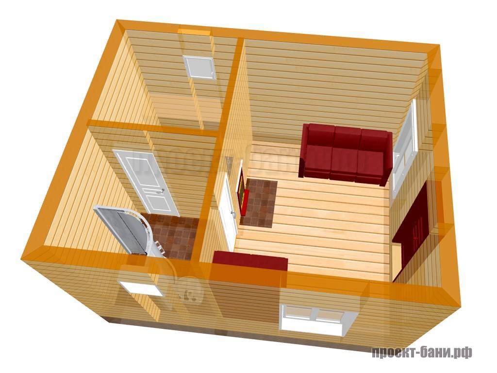 Проект бани 4x5