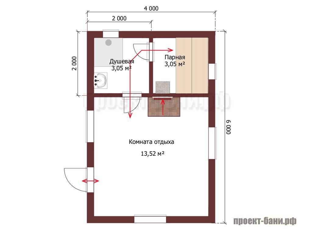 Баня 6на4 проект
